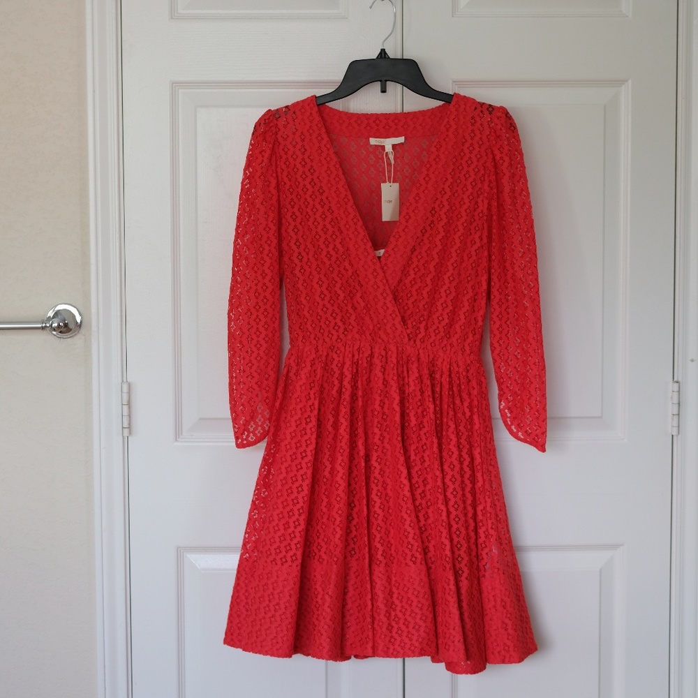 Maje Ralina A-Line Lace Dress Size 3